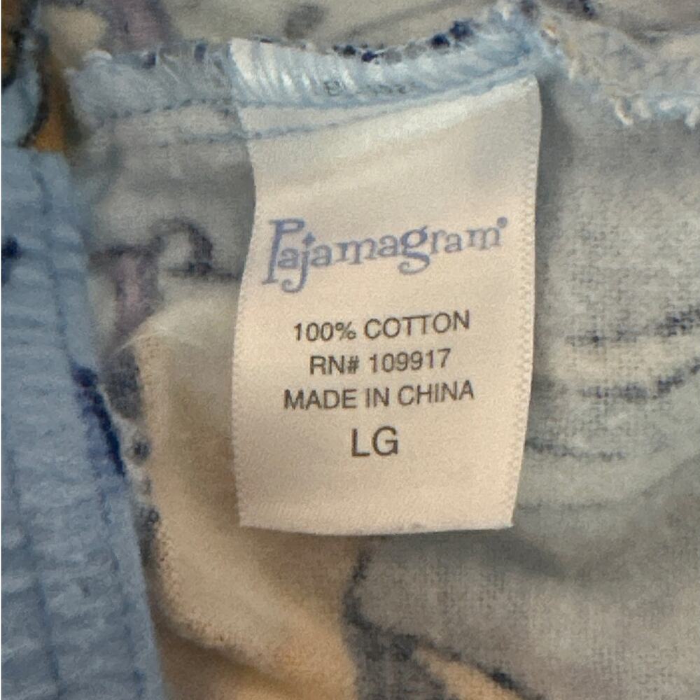 Pajamagram Pajamas 2-Piece Set Dog Tired Print Sz L Flannel Button-Front Sz L - Picture 13 of 15